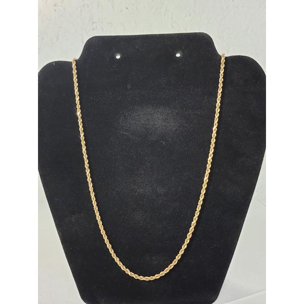 14K Yellow Gold Twist Chain Necklace - 21in - TW: 13.6g
