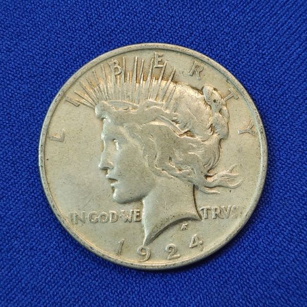 United States 1924 Silver Peace Dollar - 90% Silver 