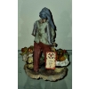 Image 2 : European Merchant Peasant Figure In Terracotta Ceramic - Italy  10" by 7"  Mint With Label
