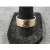Image 1 : Very Nice 6 Gram 10K Gold Masonic Ring With Inscription Inside Reading "Whom Virtue Unites Death... 