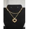 Image 1 : Gorgeous 14K Gold Twist Chain 30" Necklace with Large 14K Gold Heart Pendant TW: 20.0g