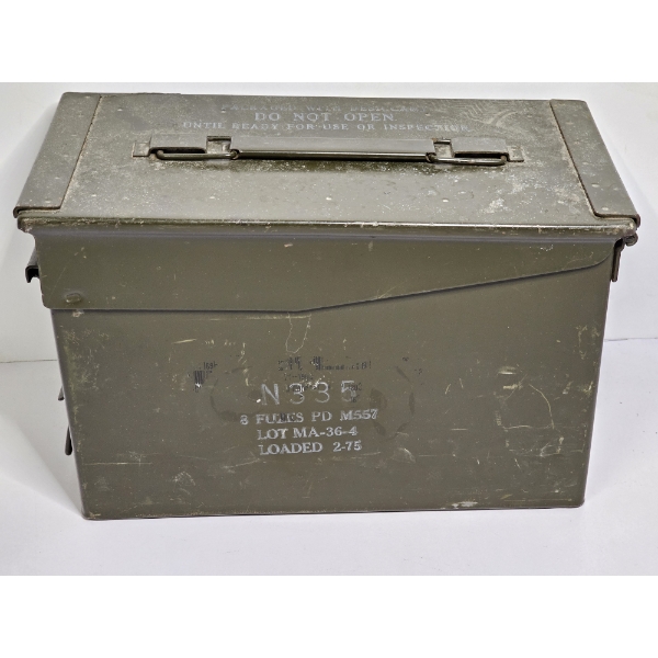 Vintage US Military Metal Ammunition Storage Container