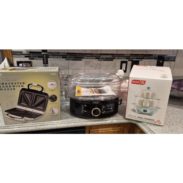 Kitchen Ware - 3 Pcs New Food Steamer - Egg Cooke & Sandwich Grill - All New