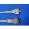 Image 6 : 2 - Vintage Sterling Silver Collectible Spoons: Flower Design & Chicago Theme - TW: 44.2g