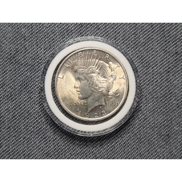 1923 Silver Peace Dollar incredible Condition & In Protective Case