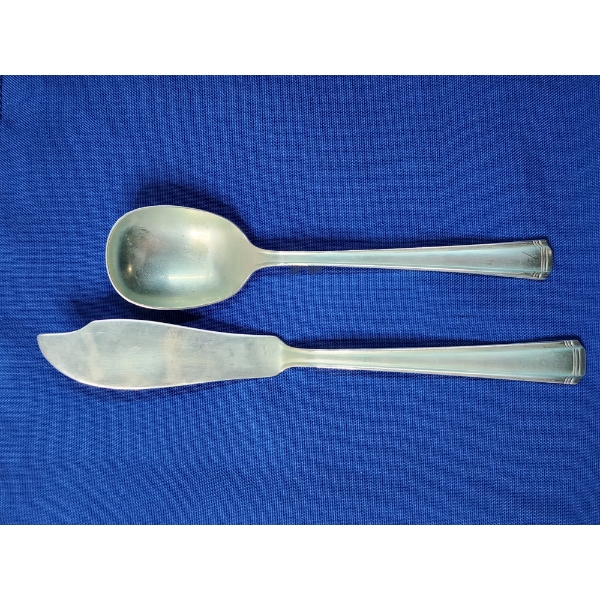 Sterling Silver Westmorland Spoon & Knife Set ~ Weighing 71.7 Grams Total