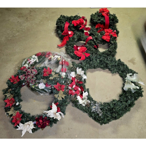 3 Large Wreaths and 6 Small Wreaths