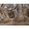 Image 12 : Excellent Condition MCM Federal Glass Aqua & Gold Steamboat Southern Comfort Cocktail Glass Set. Inc