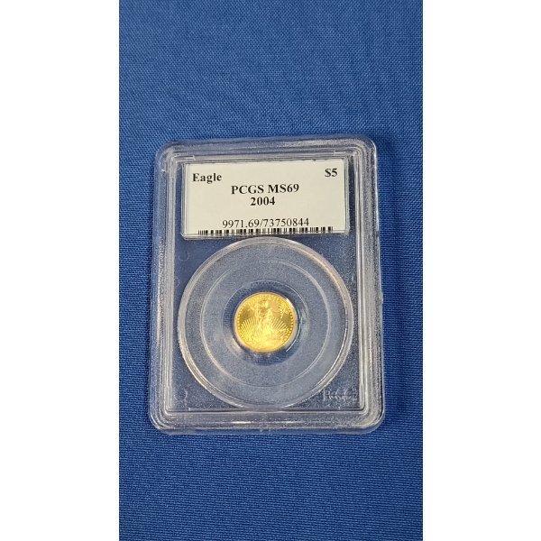 PCGS MS69 2004 $5 1/10 oz Gold American Eagle 