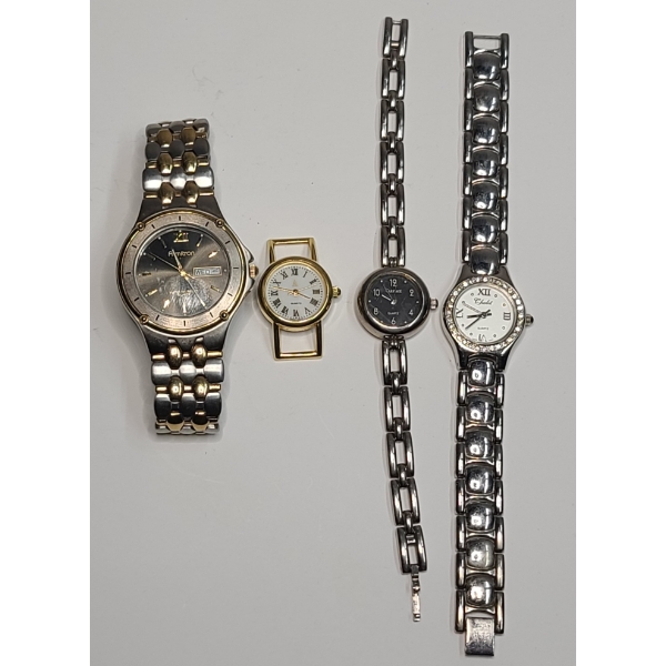 Collection Of (4) Quartz Wrist Watches Featuring Vintage Avon Watch Face