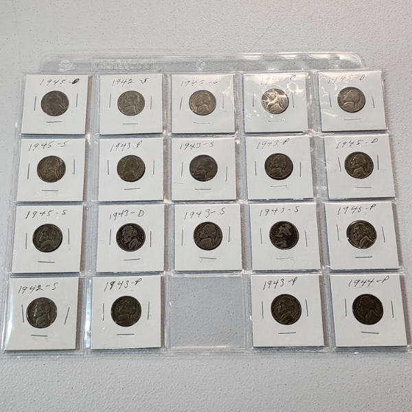 $0.95 Face Value of Assorted Years 35% Silver Jefferson Nickels 