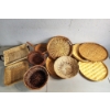 Image 1 : Lot of Assorted Woven Baskets and Trays