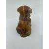 Image 4 : Adorable Degenhart Uranium Glass Dog Figurine - Dark Ivory Slag - ~2.5 inches