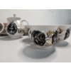 Image 2 : Vintage Russian Tea Set: 12 Sets and 3 Serving Pots