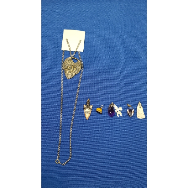 Assorted Vintage Collection Of Pendants & Necklace 