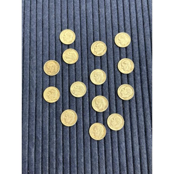 90% Silver Dimes - Various Years - FV $1.40