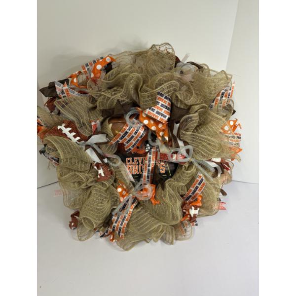 Browns Homemade Wreath - Cleveland Browns - Football Wreath