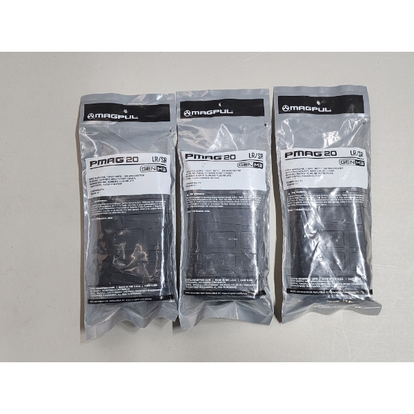 3 Brand New Magpul PMAG 20 LR/SR GEN M3 Rifle Magazines