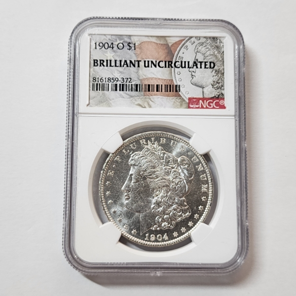 NGC Brilliant Uncirculated United States 1904-O 90% Silver Morgan Dollar