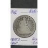 Image 2 : United States 1846 90% Silver Seated Liberty Half Dollar 
