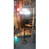 Image 1 : Classic Stained Glass 16" Paneled Shade - 64 Inch Floor Lamp - Electrified In Perfect Condition.
