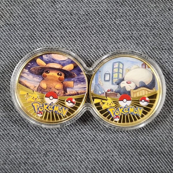 Commemorative Two Coin Pokemon Collectors Set Ft. Pikachu & Snorlax