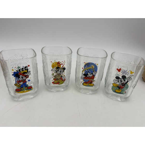 Disney McDonald's Collectible Edition Glasses with original McDonald's Bags - Disney Mickey Mouse