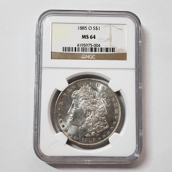NGC Graded MS64 United States 1885-O 90% Silver Morgan Dollar