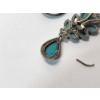 Image 6 : Sterling Silver Rings and Pin: Turquoise and Pearl Flower - Total Weight: 28.4g