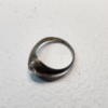 Image 3 : Sterling Silver Ring with Large Clear Gemstone & Damaged Sterling Black Ring - Total Weight: 2.8g
