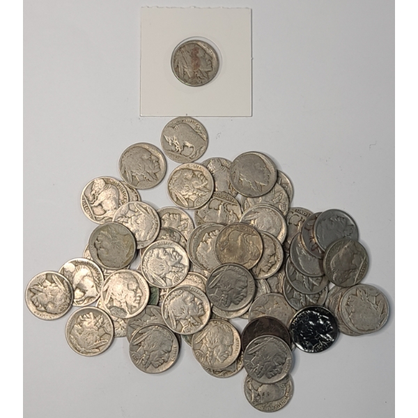 Assorted Years/Mint Marks United States Buffalo Nickels - Face Value: $3.05