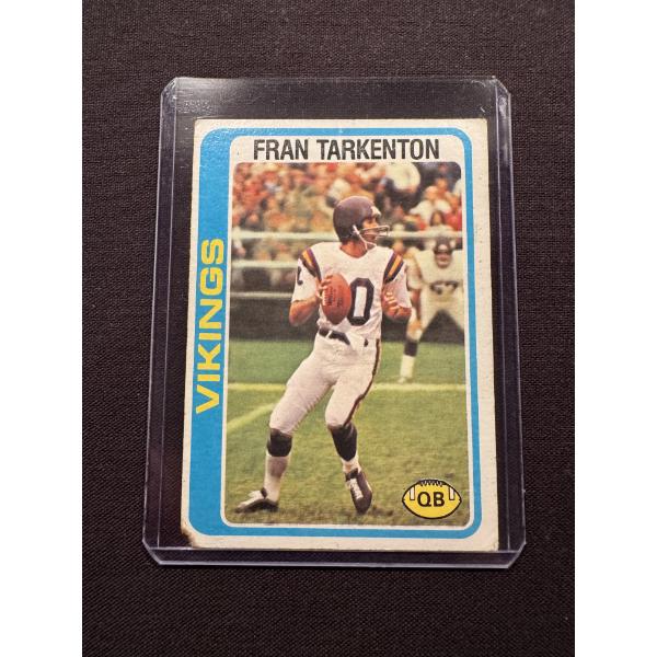 1978 Fran Tarkenton Vikings  Football Card In Protective Holder