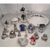 Image 1 : Large Collection Of Silverplated Items - Bells, Trinket Box & More - Approx Weight: 7.4 LBS