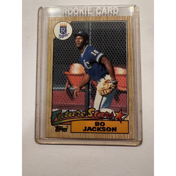 1987 Topps Bo Jackson Rookie Baseball Card In Protective Holder - Mint Condition