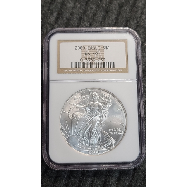 2000 NGC MS 69 Silver Eagle