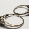 Image 5 : Two 10K White Gold Art-Deco Style Rings - Total Weight: 3.7g