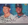 Image 5 : REPRINT - Mickey Mantle & Ken Griffey Jr. Autographed Upper Deck 1994 Trading Card - REPRINT -