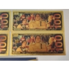 Image 7 : x4 Assorted WWE Legends $100 999999 24K Gold Foil Banknotes Set w/ CoA