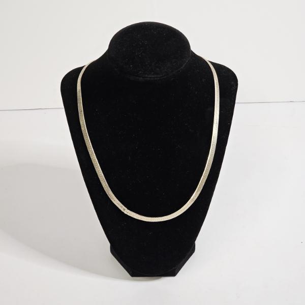 Vintage Italy 925 Sterling Silver 17.9g 20 Inch Herringbone Chain Necklace