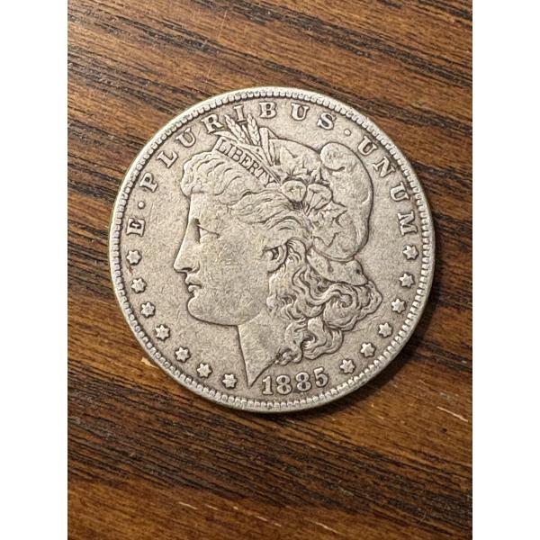 90% Silver - 1885 Morgan Silver Dollar - FV $1.00 