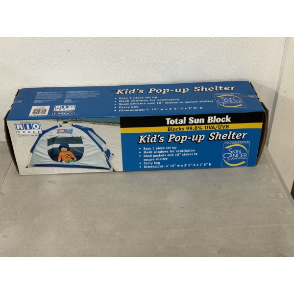 Rio Beach Kid's Pop-Up Shelter Pop Up Tent - Brand New In The Box
