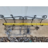 Image 6 : Three Hanging Metal Decor Items: Coat Rack, Plate Holders