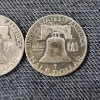 Image 5 : Two 90% Silver United States Franklin Half Dollars ~ Face Value $1.00 
