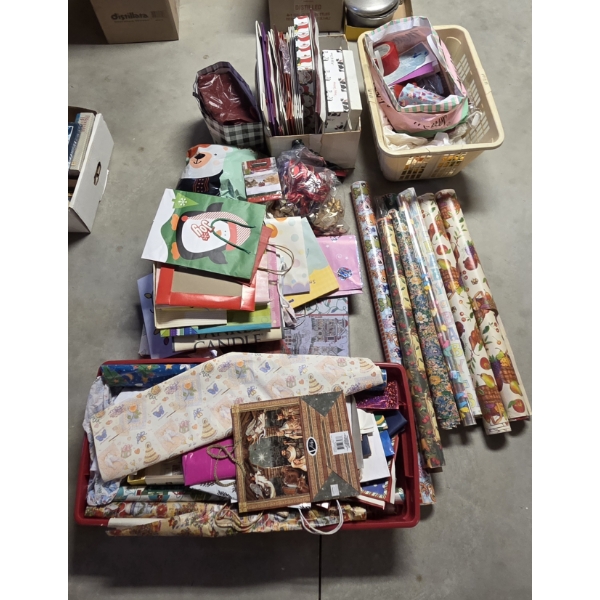 *Pick Up At Mantua Home-No Shipping Available* Huge Group Of Brand New Wrapping Papers, Gift Bags, B