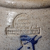 Image 3 : Nice 1986 Rowe Pottery Works Crock Lamp Ft. Beautiful Bird Painted On Side ~ With Shade