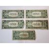 Image 5 : Five Assorted United States $1 Blue Seal Silver Certificates FV: $5.00