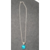 Image 3 : Sterling Silver Bloodstone Pendant On Sterling Silver Necklace & 950 Sterling Necklace Extender 