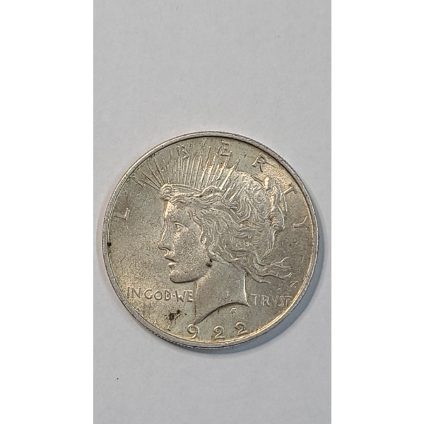 United States 1922 90% Silver Peace Dollar