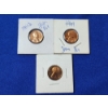 Image 1 : x3 Excellent 1974-S & 1961, 1961-D "GEM BU" Lincoln Memorial Cents
