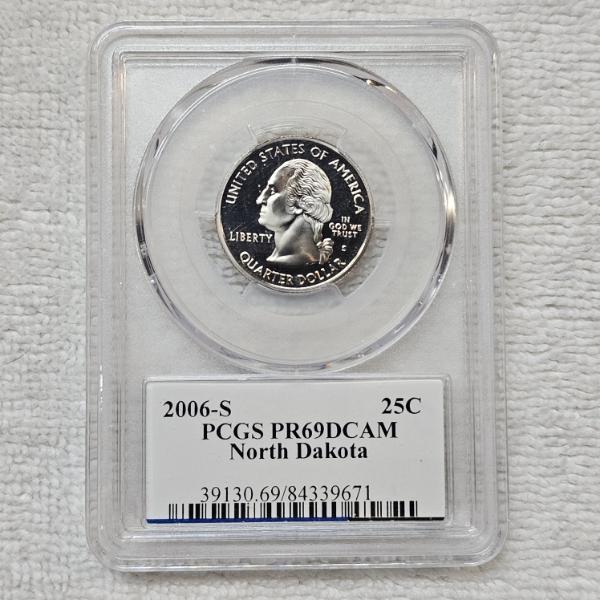 2006-S North Dakota State Quarter is Professionally Graded by PCGS at PR69DCAM
